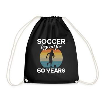 This football legend is 60 years 60 birthday - Drawstring Bag - black - Front