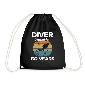 This diver legend is 60 years 60 birthday - Drawstring Bag - black - Front