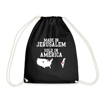 Hebrew Israelite Jerusalem - Drawstring Bag - black - Front