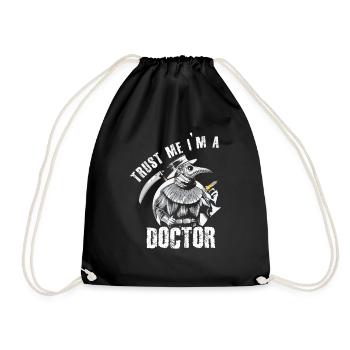 Creepy Doctor Plague Horror Scary Halloween - Turnbeutel - Schwarz - Vorne