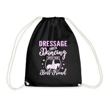 Le dressage, c’est comme danser avec son meilleur ami - Sac de sport léger - noir - Devant