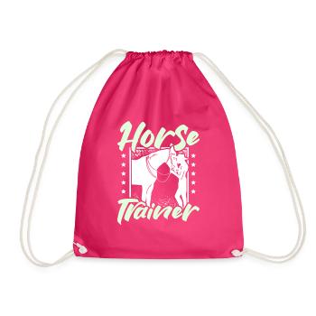 Horse trainer - Drawstring Bag - fuchsia - Front