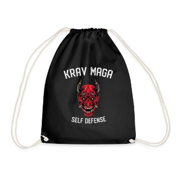 Krav Maga Selbstverteidigung Oni Demon - - Turnbeutel - Schwarz - Vorne