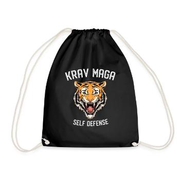 Krav Maga Selbstverteidigung Tiger - Israelische - Turnbeutel - Schwarz - Vorne