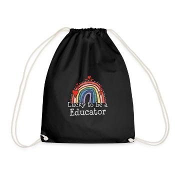 Chanceux d’être un jardin d’enfants éducateur - Sac de sport léger - noir - Devant