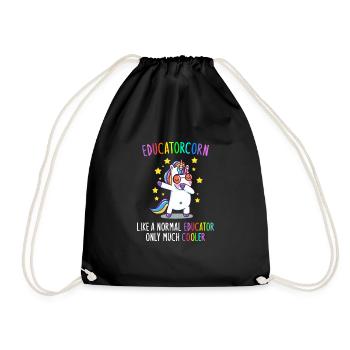 Educatorcorn comme un jardin d’enfants d’éducateur normal - Sac de sport léger - noir - Devant