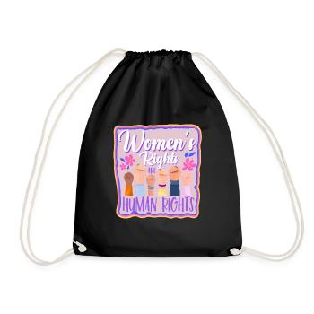 Feminin Women's Rights Social - Turnbeutel - Schwarz - Vorne