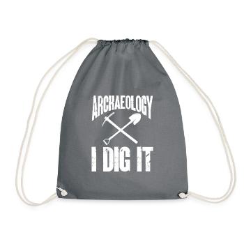 Archaeology Gift Archaeologist - Drawstring Bag - grey - Front