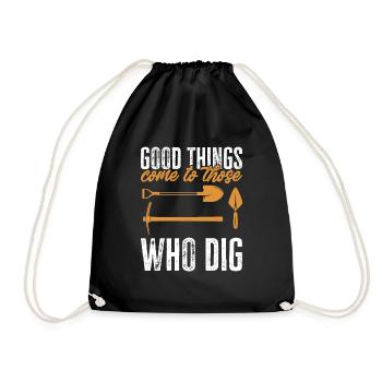 Archaeology Gift Archaeologist - Drawstring Bag - black - Front