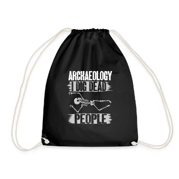 Archaeology Gift Archaeologist - Drawstring Bag - black - Front