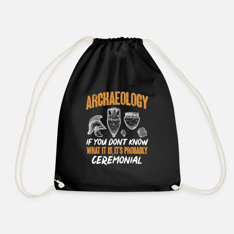 Archäologie Geschenk Archäologe - Turnbeutel - Schwarz