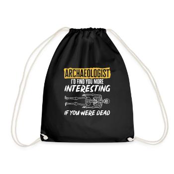 Archaeology Gift Archaeologist - Drawstring Bag - black - Front