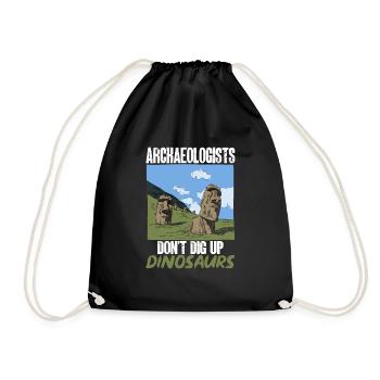 Archaeology Gift Archaeologist - Drawstring Bag - black - Front