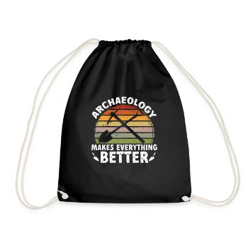 Archaeology Gift Archaeologist - Drawstring Bag - black - Front