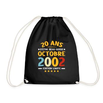20 ans d'être beau gosse octobre 2002 Anniversaire - Sac de sport léger - noir - Devant