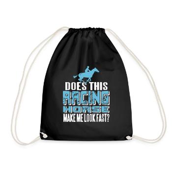 Does This Racing Horse Make Look Fast? Funny Retro - Turnbeutel - Schwarz - Vorne