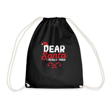 Cher Père Noël, j’ai vraiment essayé - Sac de sport léger - noir - Devant