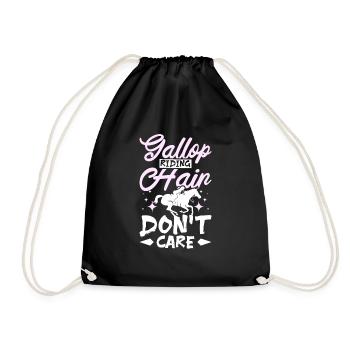 Gallop riding hair don't care - Turnbeutel - Schwarz - Vorne