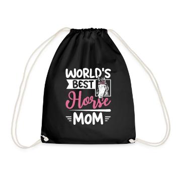 World's best horse mom - Turnbeutel - Schwarz - Vorne