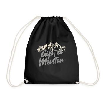 Mountaineering Mountains Summit Master - Drawstring Bag - black - Front