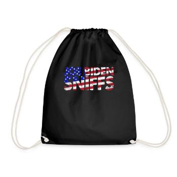 Joe Biden Sniffs - Drawstring Bag - black - Front