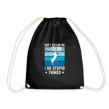 Bungee Jumping - Drawstring Bag - black - Front