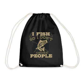 Je pêche pour ne pas diriger des gens qui - Sac de sport léger - noir - Devant