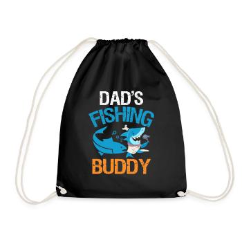 Fathers Fishing Buddy Father And Son Fishing Trip - Drawstring Bag - black - Front