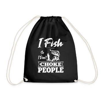 Je pêche pour ne pas diriger des gens qui - Sac de sport léger - noir - Devant