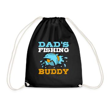 Fathers Fishing Buddy Father And Son Fishing Trip - Drawstring Bag - black - Front