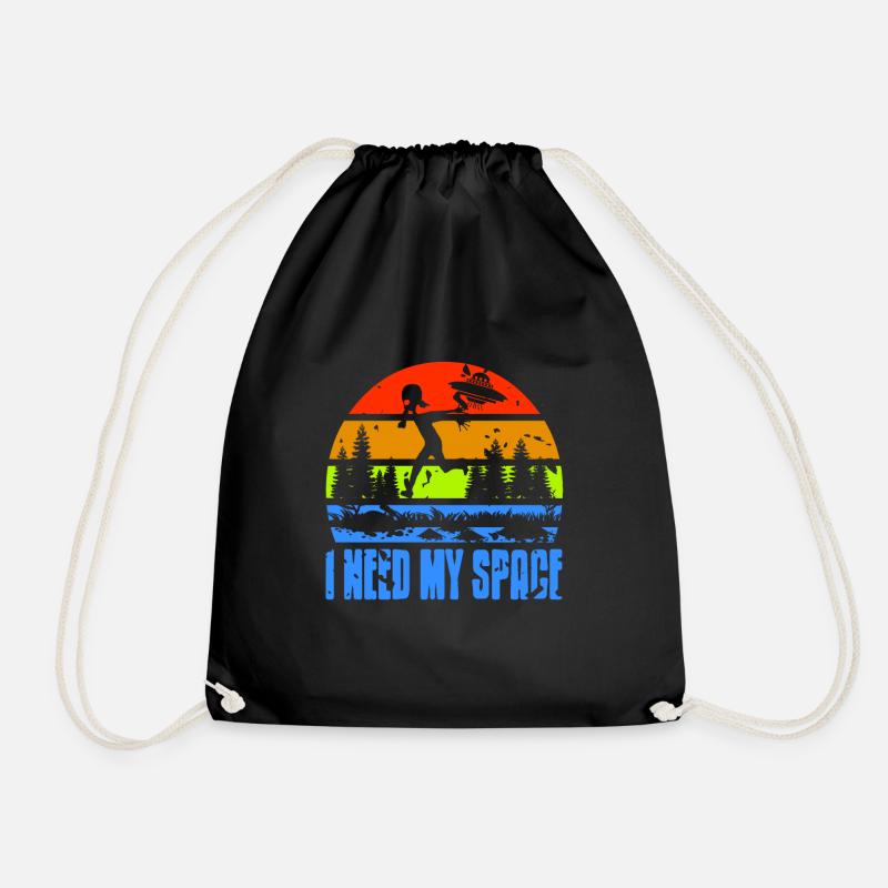 Retro Vintage I Need My Space Astronomy Design - Turnbeutel - Schwarz