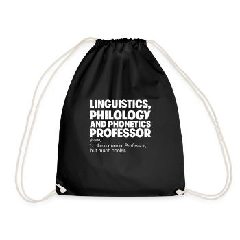 Linguistics, Philology and Phonetics Professor - Drawstring Bag - black - Front