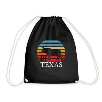 Texas Vintage Retro - Drawstring Bag - black - Front