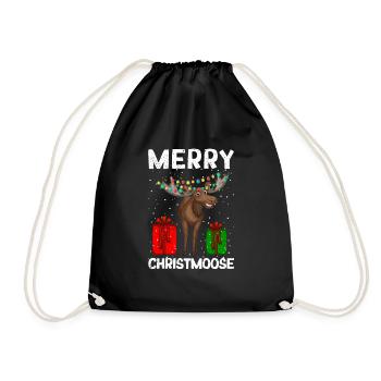 Weihnachten Elch Liebhaber lustig Xmas Rentier - Turnbeutel - Schwarz - Vorne