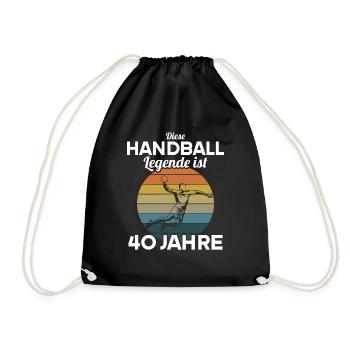 Diese Handball Legende ist 40 Jahre 40 Geburtstag - Turnbeutel - Schwarz - Vorne