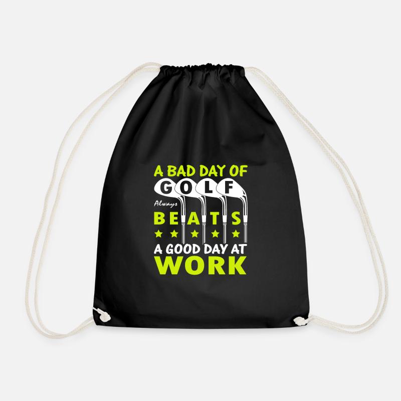 golf beats work - Turnbeutel - Schwarz