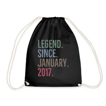 Legend Since January 2017 - Drawstring Bag - black - Front