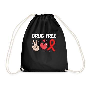 Peace Ribbon Week Awareness October Pills Red - Turnbeutel - Schwarz - Vorne