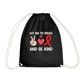 Peace Ribbon Week Awareness In October Kind - Turnbeutel - Schwarz - Vorne