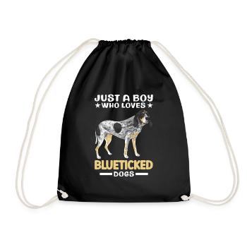 Bluetick Coonhound Gift Funny Saying - Drawstring Bag - black - Front