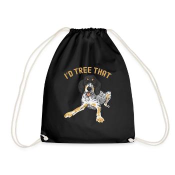 Bluetick Coonhound Gift Funny Saying - Drawstring Bag - black - Front