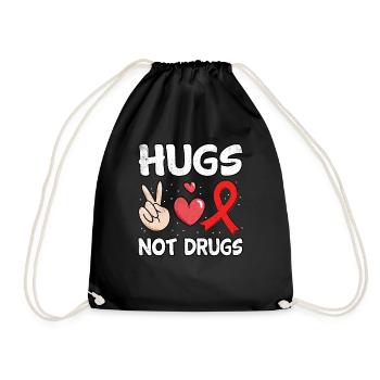 Peace Ribbon Week Awareness In October Kind Hugs - Turnbeutel - Schwarz - Vorne