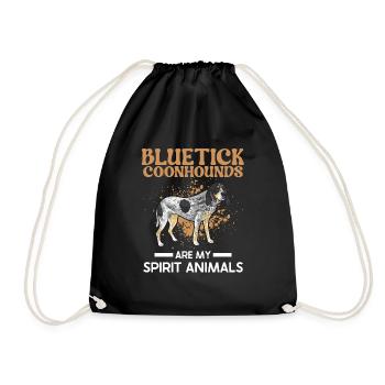 Bluetick Coonhound Gift Funny Saying - Drawstring Bag - black - Front