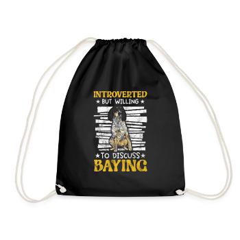 Bluetick Coonhound Gift Funny Saying - Drawstring Bag - black - Front