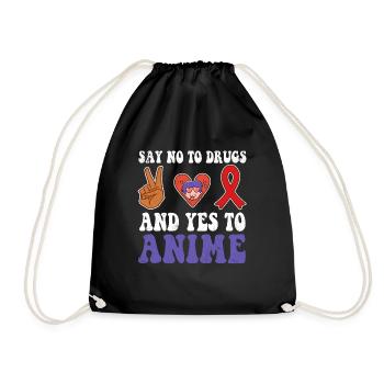 Peace Ribbon Week Awareness Yes Anime Wear Red - Turnbeutel - Schwarz - Vorne