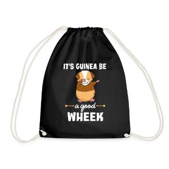 It s Guinea Be a Good Wheek Dabbing Guinea Pig - Turnbeutel - Schwarz - Vorne