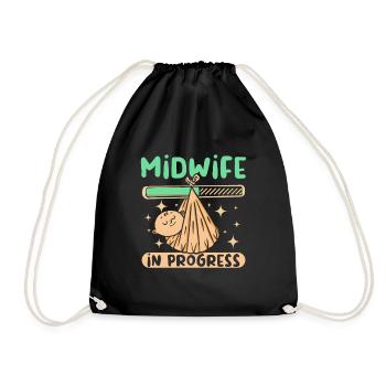 Midwife in progress - Turnbeutel - Schwarz - Vorne