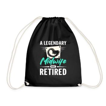 Une sage-femme légendaire a pris sa retraite - Sac de sport léger - noir - Devant