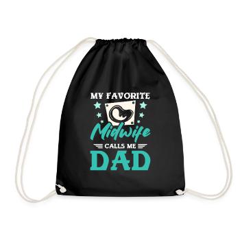 Ma sage-femme préférée m’appelle papa - Sac de sport léger - noir - Devant
