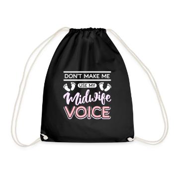 Ne me faites pas utiliser ma voix de sage-femme - Sac de sport léger - noir - Devant